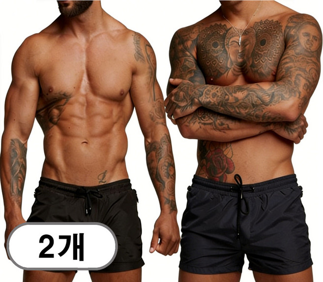 차쿠 1+1 남성 여름 헬스 숏 반바지 운동 스포츠 머슬 트레이닝 짐웨어 비치 숏 팬츠 반바지