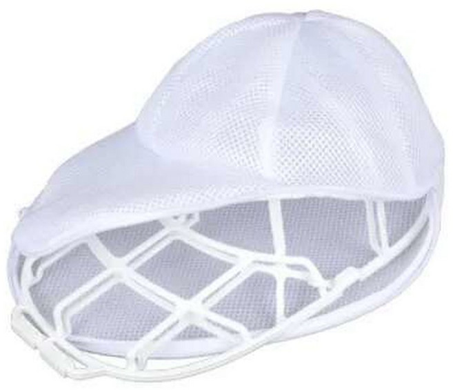 세탁기용 모자 청소기 케이지 메쉬 백이 포함된 청소기 야구 모자용, White, 1개