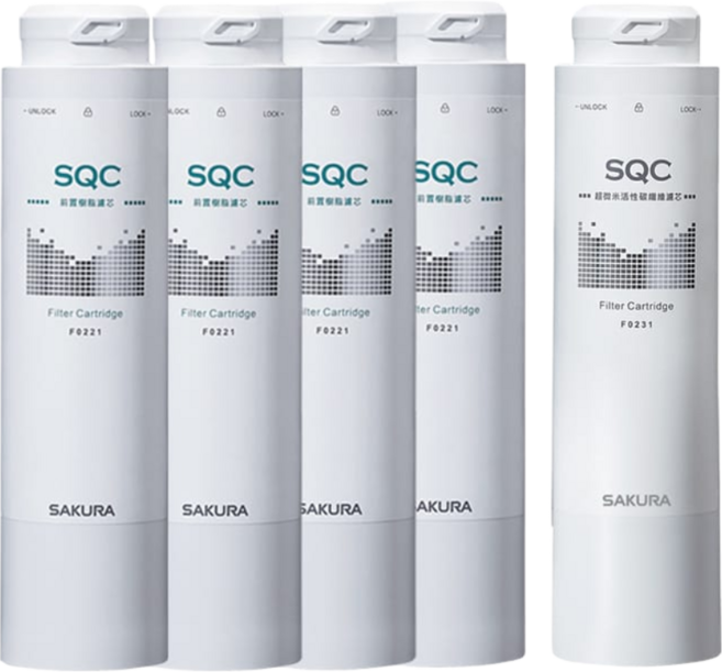 櫻花SAKURA P0585/P0583A適用雙溫淨熱飲專用濾心組 F9005, 5入