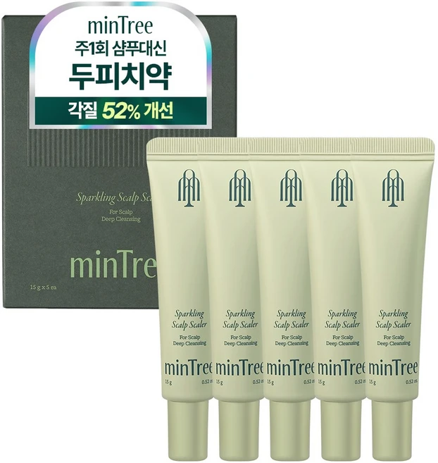민트리 탄산버블 두피 스케일러, 15g, 5개 - 쿠팡