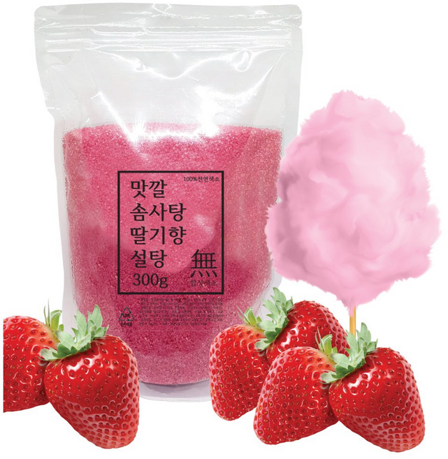 아리에떼 솜사탕 메이커 설탕 딸기향, 300g, 1개