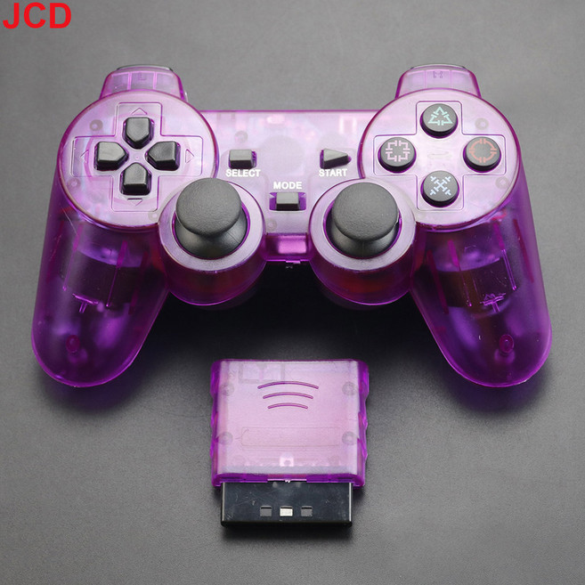 JCD PS2 콘솔용 무선 게임패드 조이스틱 2 4G 이중 진동 충격 조이패드 USB PC 게임 컨트롤러 1, 한개옵션1, 1개