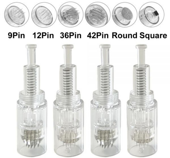 오토 MTS 니들 카트리지 펜 스크류 타입 교체용 헤드 100 50 10 개, 42핀_10개