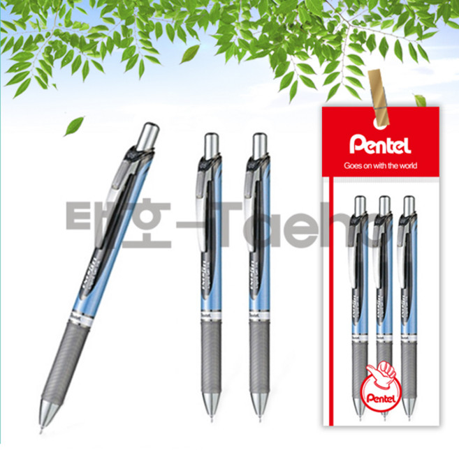 펜텔 에너겔 BLN75-0.5mm 3개 세트, 1세트, BLN75-0.5 블랙 3개