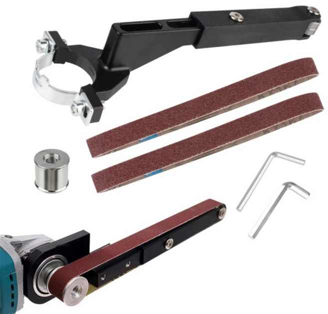 연마 디스크 트리밍 거치대 액세서리 전기 도구 핸들 벨트 샌딩 기계 어댑터 드릴 연마기 각도 금속 변환, 1개