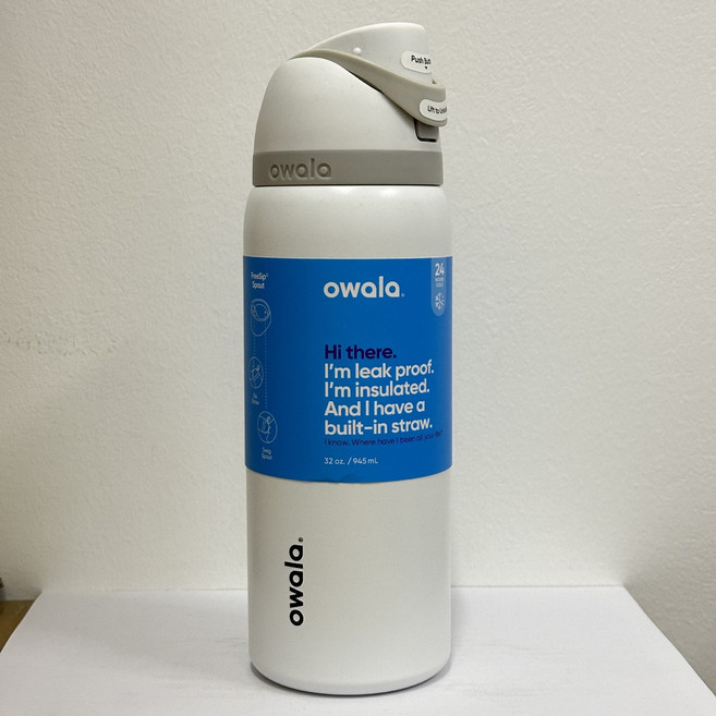 오왈라 Owala FreeSip 휴대용 스포츠 주전자 보온보냉병 24oz/710ml 32oz/950ml, 950ml, 아이보리백
