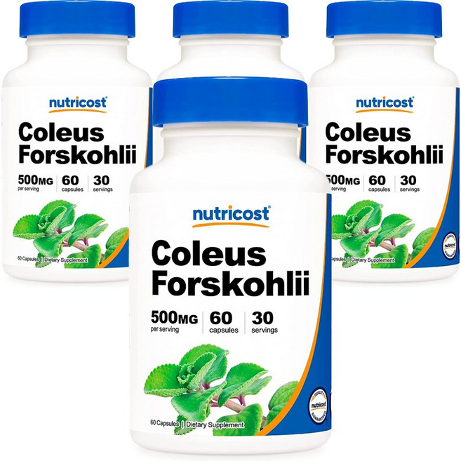 nutricost 毛喉鞘蕊膠囊 500mg, 60顆, 4罐