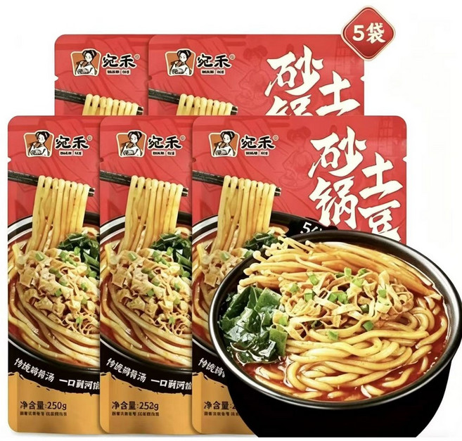 완허 투도우펀 중국감자면 매콤한 맛, 5개, 252g