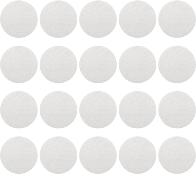 NOV- 화이트 원형 찍찍이 테이프 침대 패드 고정 양면 접착 벨크로, 20개