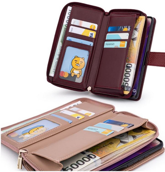 아이폰13미니 천연가죽 지퍼 다이어리 케이스 빈센트