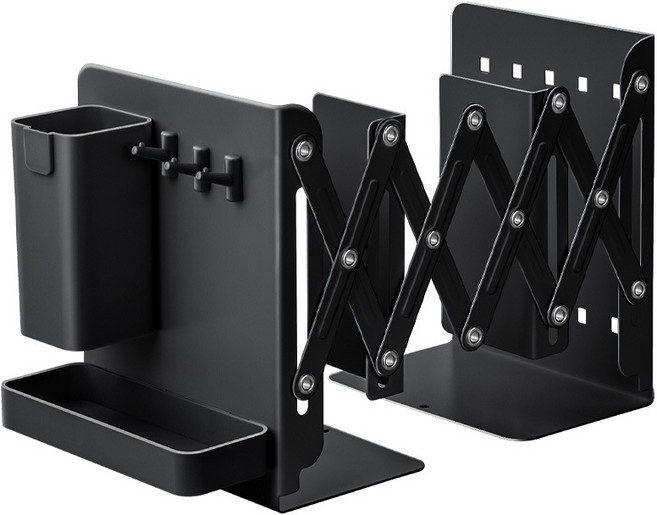 마글론 미니 책꽂이 길이조절 북엔드, 블랙