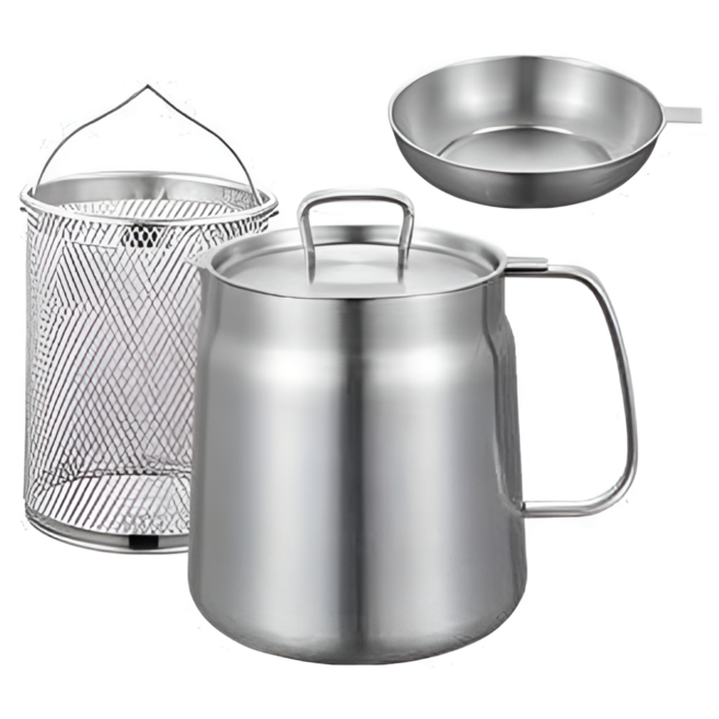 옵티홈 스텐주전자 케틀팟 SUS304 스테인리스 1.5L 캠핑 인덕션 멀티팟, 1개, 실버