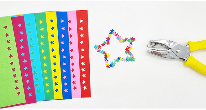 더이안 핸디 1공 모양펀치 타공 일공펀치 펀칭기, 1개, 핸디 1공 - 별