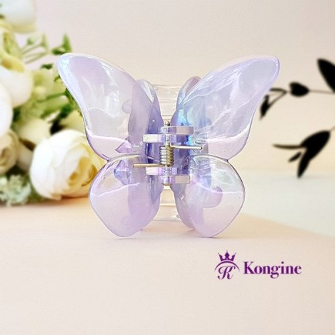 국내제작 원톤 나비 올림머리 집게핀