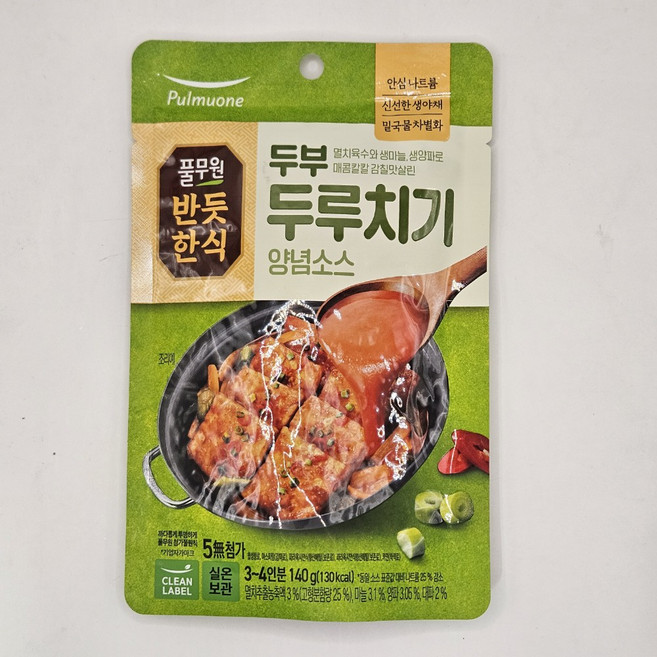 반듯한식 두부두루치기 양념소스, 140g, 10개