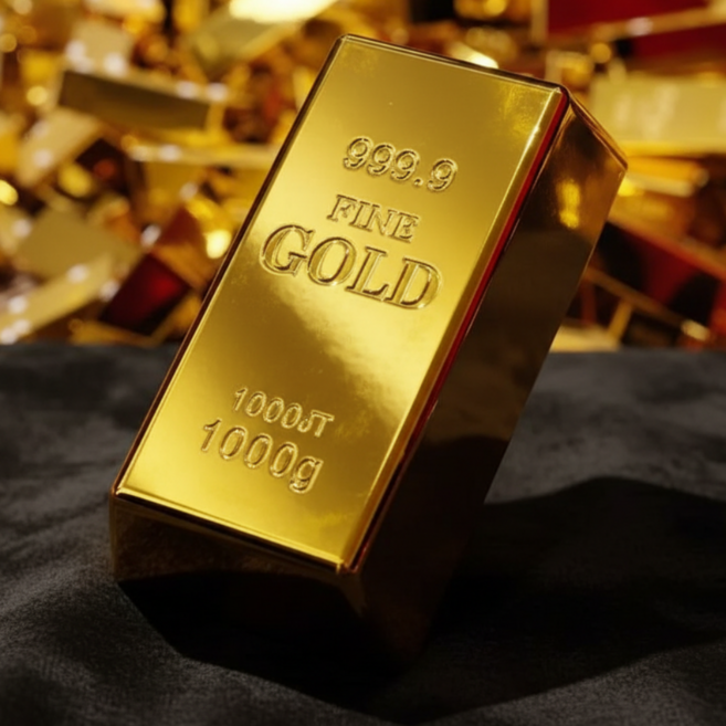 원두걸스 모형 골드바 소품 인테리어 금괴 금전재물 장식품, 골드색상