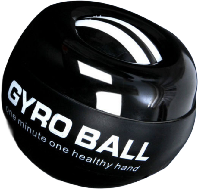 손목 자이로볼 전완근 운동기구 완력기, 올블랙 (불빛X), 1개