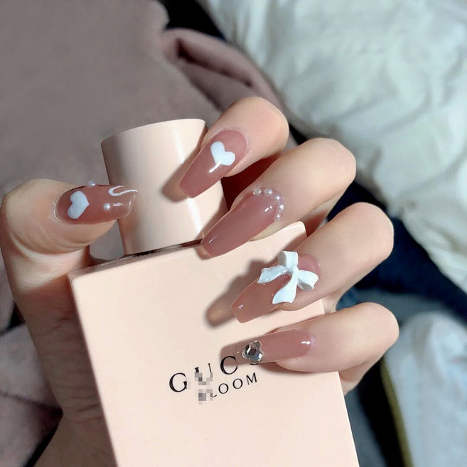 뷰티 네일팁 셀프 네일 아트 웨딩 붙이는 네일팁 인조손톱 18종 24Px2 48p 1st, 03네일팁 x 2개