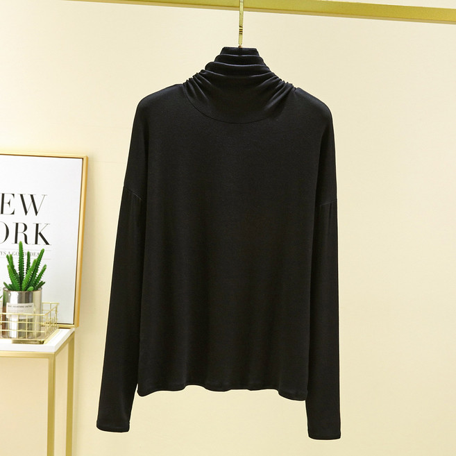 여성 고탁력 오버핏 목폴라 긴팔티셔츠 터틀넥 이너티 빅사이즈 7가지컬러