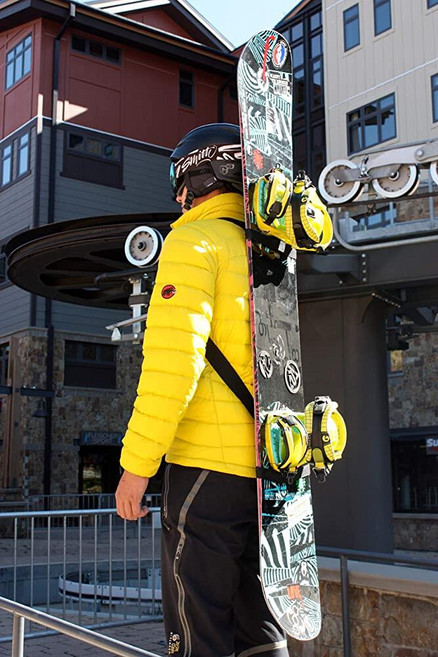 MOUNTAIN 마운틴 Goat 스노우보드 토트 캐리어 백팩 슬링 핸즈프리 하이킹 백컨트리 경량 스키 컴팩트 숄더 스트랩 보드 운반용 장비 조절 가능 성인 및 105246, Rainbow, 1개