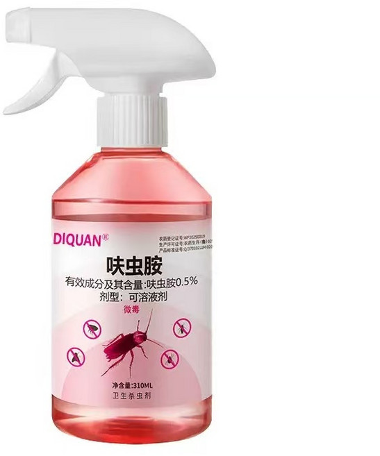花町集 呋蟲胺殺蟲噴射劑 速效滅蟑螂 蠅蚊 殺蟲劑 蟑螂藥 綠植驅蟲, 1個, DIQUAN呋蟲胺噴劑310ml/瓶