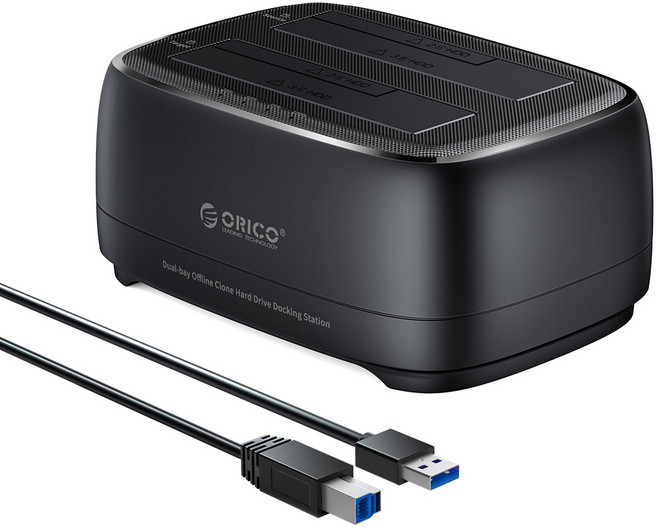 오리코 2베이 2.5/3.5인치 SATA 클론 하드 드라이버 도킹 스테이션 DD28-C, DD28U3-C