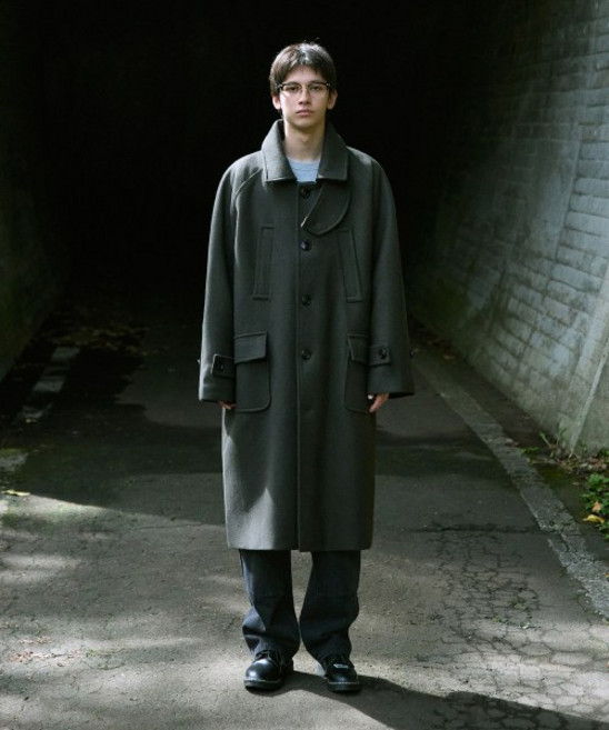 미니멀프로젝트 미니멀 시퀀스 패치포켓 발마칸 울 코트 MCO105 카키