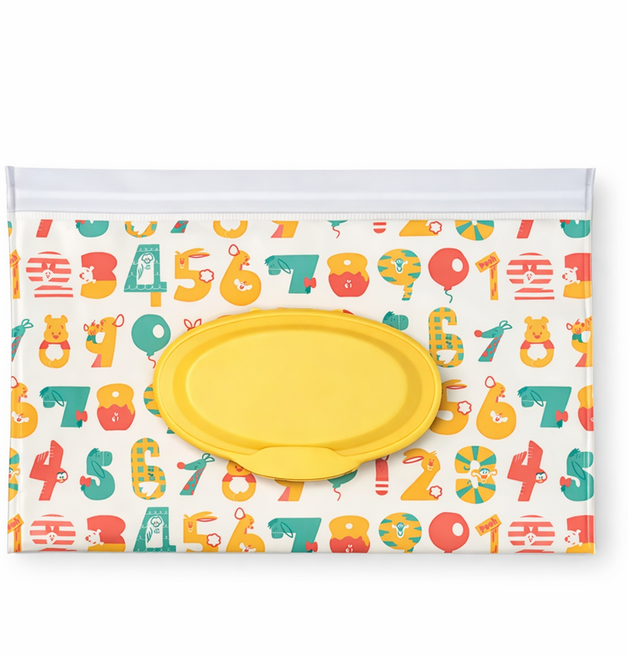 디즈니 캐릭터 물티슈 소분 파우치 방수 케이스, 푸우, 1개