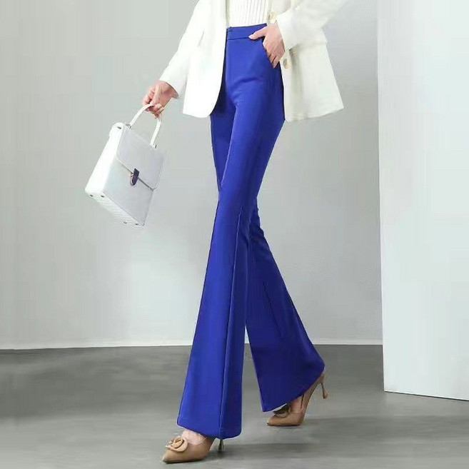 여성 나팔바지 봄 가을 캐주얼 코디 하이웨스트 부츠컷 팬츠 패션 슬림핏 여자 정장 바지 WMY