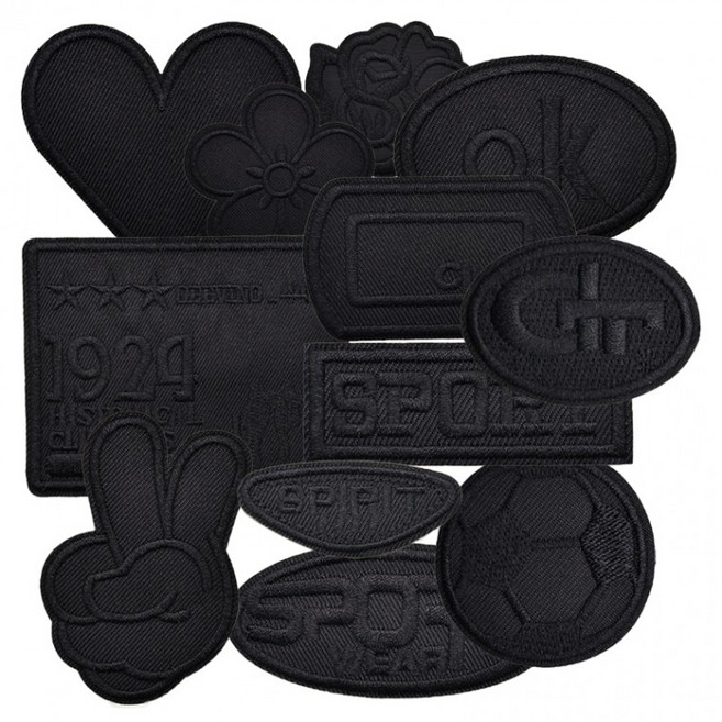 와펜 자수 패치 테이프 의류 옷 패딩 수선 스티커, 1개, 02수선패치-문구