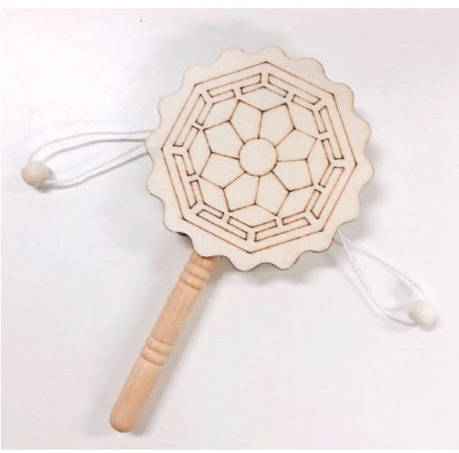 흔들이북 나무 악기만들기 꽃단청 5입 재료 초등 미술 음약 수업 꾸미기 치매 어르신 체험활동, 1세트