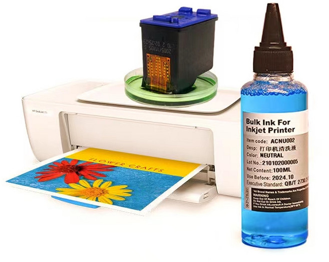 墨水匣加墨工具組 適用 HP 61 62 63 65 67 46 21 22 系列, 1個, 1瓶清洗液