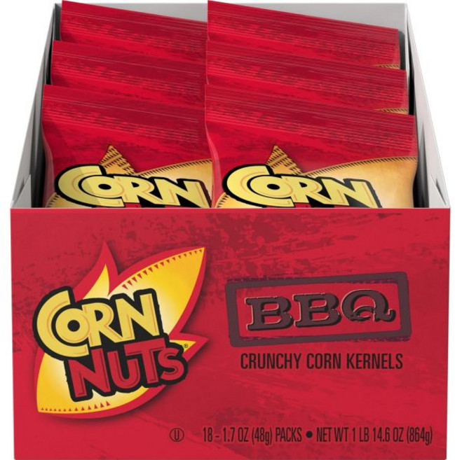 Corn Nuts 파티 믹스 버라이어티 팩 콘 너츠 다양팩 바삭한 옥수수 알갱이 스낵 박스 개별 포장 성인용 간식 랜치 바비큐 칠레 피칸테 콘리몬 1온스 12개입, 48g