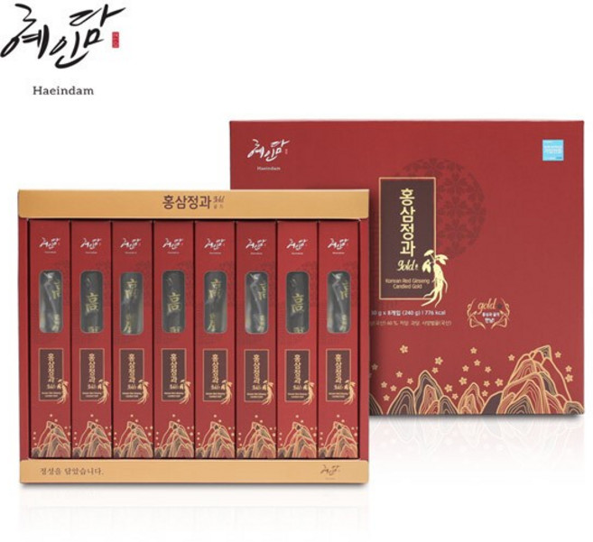 혜인담 홍삼정과 골드 30g x 8개 (Araium), 1개