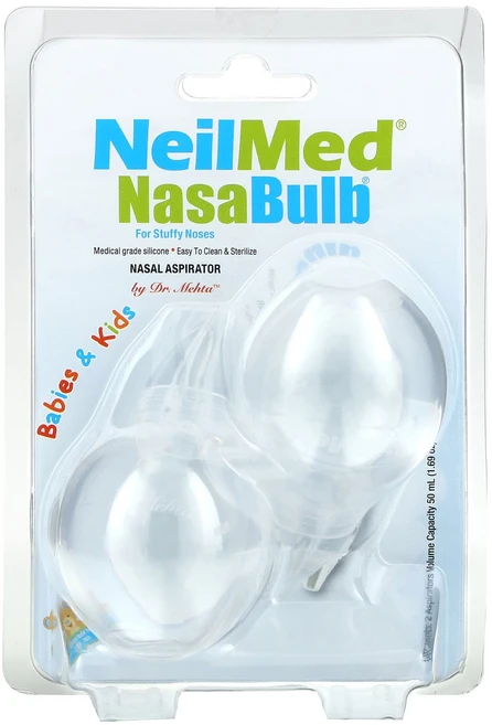 NeilMed 베이비 & 키즈 NasaBulb 비강 아스피레이터 2개입 각 50ml(1.69oz), NeilMed베이비키즈NasaBulb비강아스피레이터2개 - 쿠팡