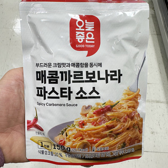 오늘좋은 매콤까르보나라 파스타소스, 2개, 150g