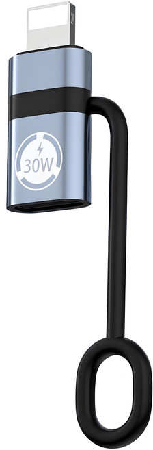 오토림 C타입 to 라이트닝 8핀 변환 고속 충전 커넥터, 그레이, 1개