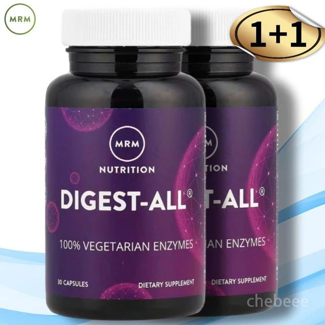 MRM 뉴트리션 다이제스트 ALL 30캡슐 2병 페퍼민트 락타아제 아밀라아제, 30정 - 쿠팡