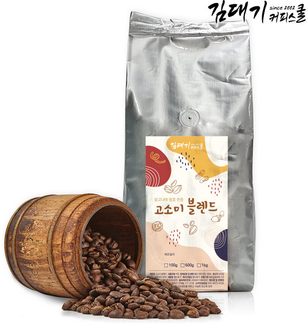 김대기커피 원두커피 고소미 블렌드 홀빈(분쇄X) 로스팅, 원두-더치용, 500g, 1개