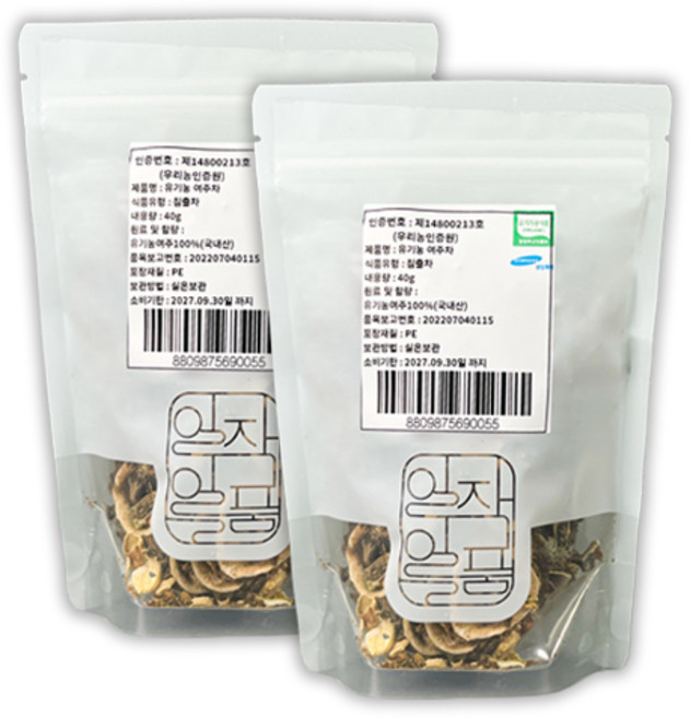 올바르다 유기농 여주차, 2개, 1개입, 40g