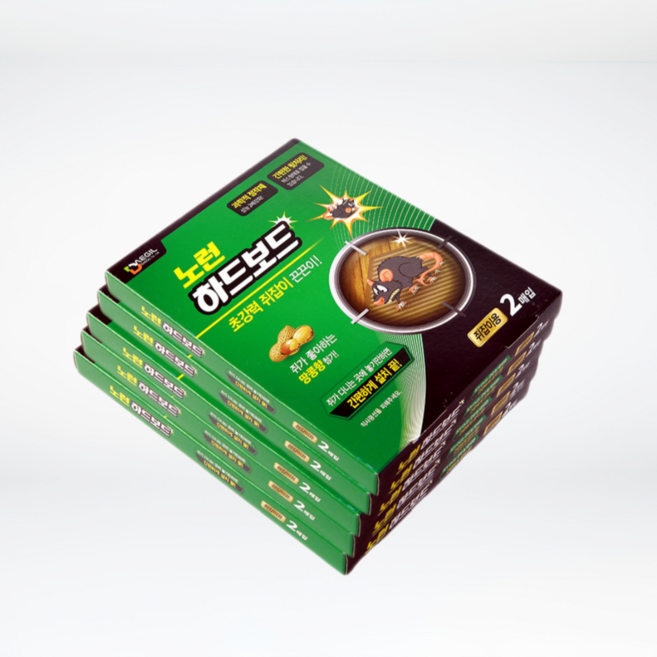 노런 쥐트랩 10개입 쥐끈끈이 쥐덫 쥐약 쥐잡이 쥐본드, 2개입, 4개