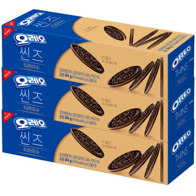 오레오 씬즈 티라미수, 84g, 3개