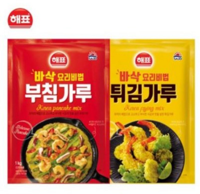 해표 튀김가루+부침가루, 5세트, 2kg