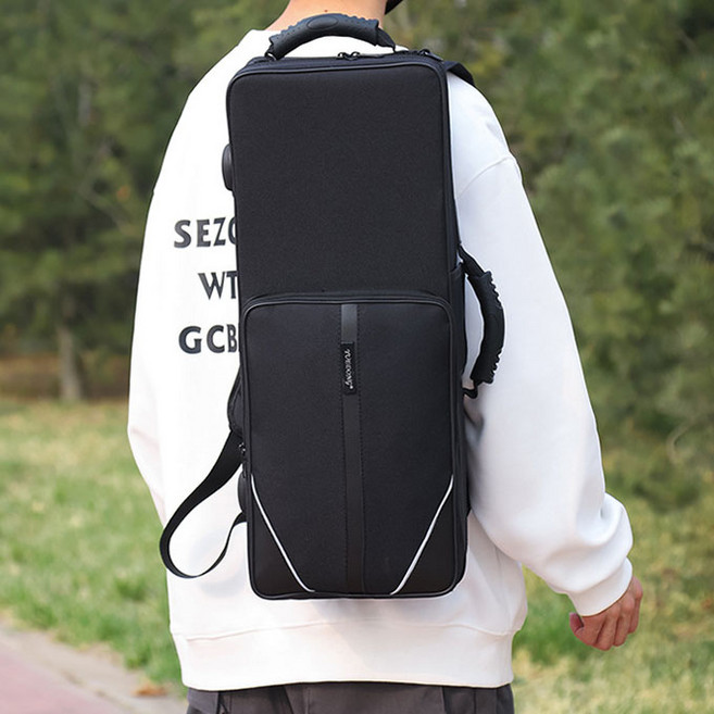 색소폰 가방 색소폰 케이스 경량 어깨 백팩 손잡이 겸용 관악기가방, 1개