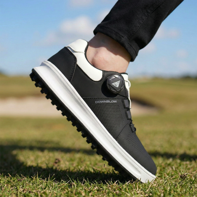 다운블로우 다이얼 스파이크리스 골프화 여성 남성 발편한 논슬립 쿠션 스포츠 골프 운동화 워킹화 실내 스크린 골프화