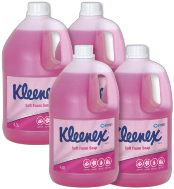 크리넥스 핸드워시 폼 솝 그린플로럴향, 4L, 4개