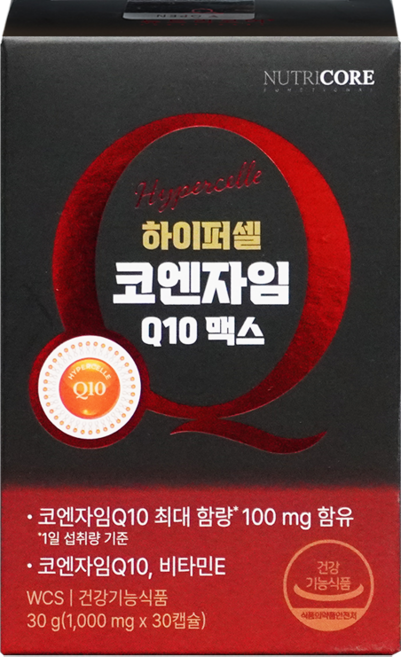 뉴트리코어 하이퍼셀 코엔자임Q10 맥스 30정, 1박스