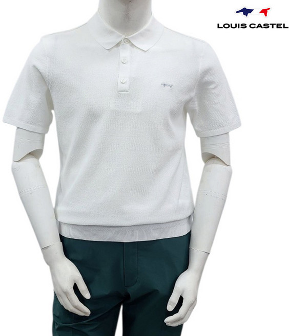 루이까스텔 남성 25S/S 봄 여름 뮤트톤 심플 카라 반팔 니트 티셔츠 7MESW402