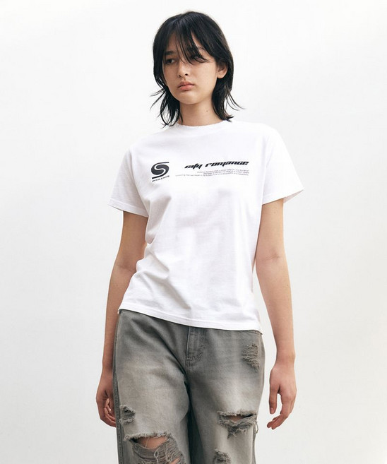 인사일런스 INSILENCE WOMEN 심볼 로고 티셔츠 WHITE IW2D2TO36WH 481638