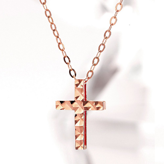 주리에떼 14K/18K 여자 데일리 심플 크로스 우정 십자가 목걸이